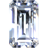 Муассанит 12x14 мм 12 карат Огранка: Изумруд Цвет: бесцветный (белый)