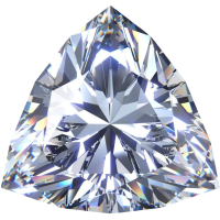 Муассанит 10x10 мм 4 карата Огранка: Триллион Цвет: бесцветный (белый)