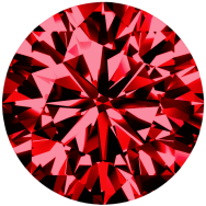 Муассанит 3 мм 0,1 карата Огранка: Круглая КР57 (бриллиантовая) Цвет: красный