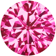 Муассанит 1 мм ~0,0047 карата Огранка: Круглая КР57 (бриллиантовая) Цвет: розовый