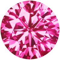 Муассанит 14 мм 10 карат Цвет: розовый Огранка: Круглая КР57 (бриллиантовая)