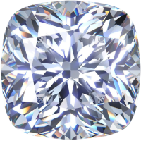 Муассанит 10x10 мм 5 карат Огранка: Кушон Цвет: бесцветный (белый)