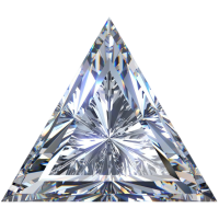 Муассанит 10x10 мм 4 карата Огранка: Треугольник Цвет: бесцветный (белый)