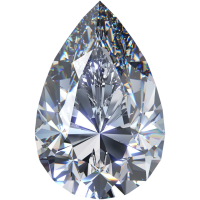 Муассанит 10x14 мм 5,5 карат Огранка: Груша (Капля) Цвет: бесцветный (белый)