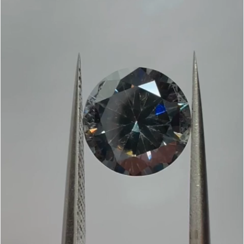 Муассанит 4 мм 0,3 карата Цвет: серый Огранка: Круглая КР57 (бриллиантовая)